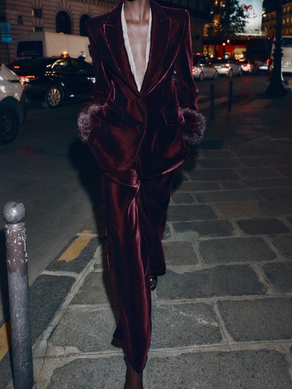 New with tags! Zara Velvet Burgundy/Maroon Pants